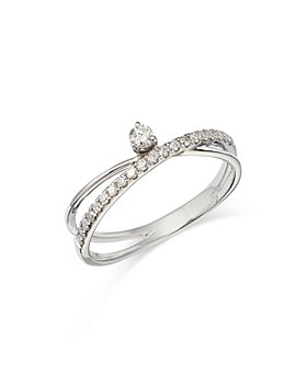 Bloomingdale's - Diamond Crossover Ring in 14K White Gold, 0.20 ct. t.w. - 100% Exclusive
