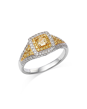 Bloomingdale's White & Yellow Diamond Ring in 14K Yellow & White Gold - 100% Exclusive