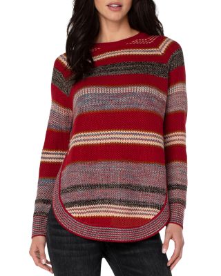 Liverpool Los Angeles - Stripe Raglan Sleeve Sweater
