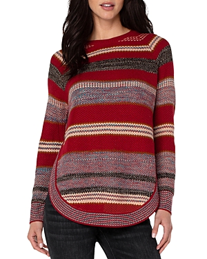 Liverpool Los Angeles Stripe Raglan Sleeve Sweater