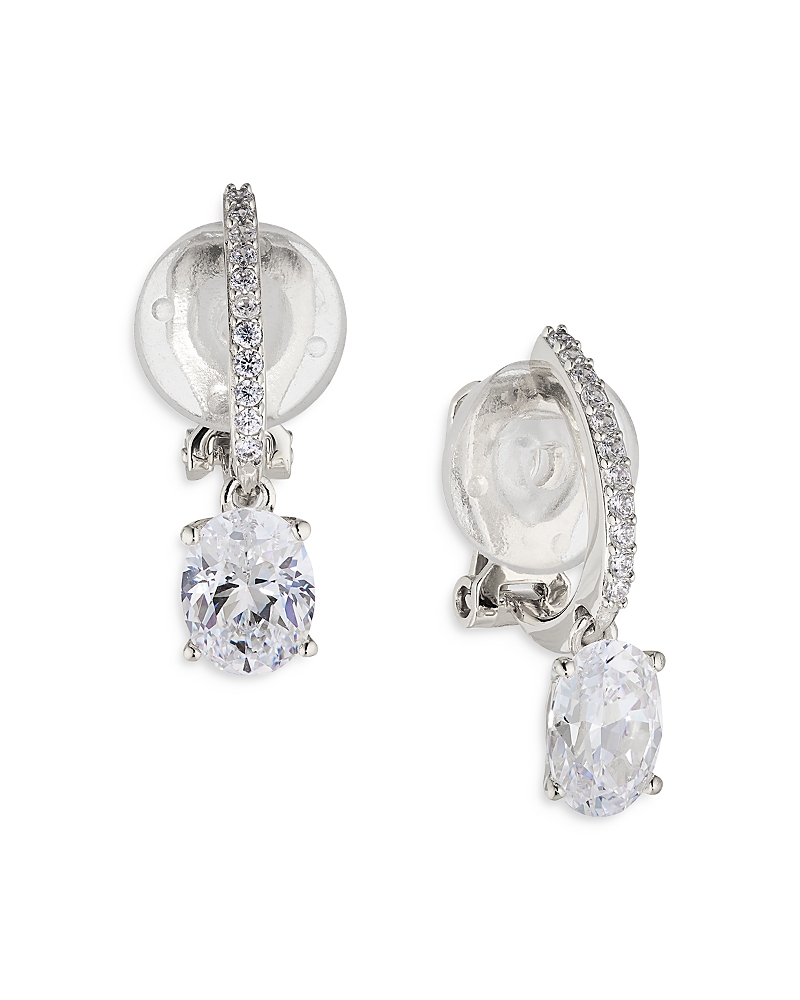 NADRI MODERN LOVE OVAL DROP CLIP ON EARRINGS