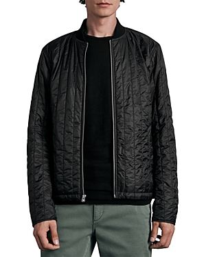 Rag & Bone Asher Nylon Channel Quilted Jacket In Black