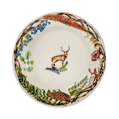 Forest Walk Caf&amp;eacute; Au Lait Dessert/Salad Plate, Assorted Set 4