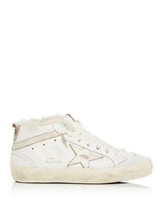 Women's Mid Star Shearling Lined Mid Top Sneakers 