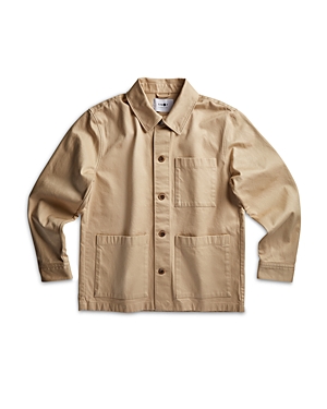 Nn07 Ib 1721 Cotton Solid Regular Fit Shirt Jacket In Light Khaki