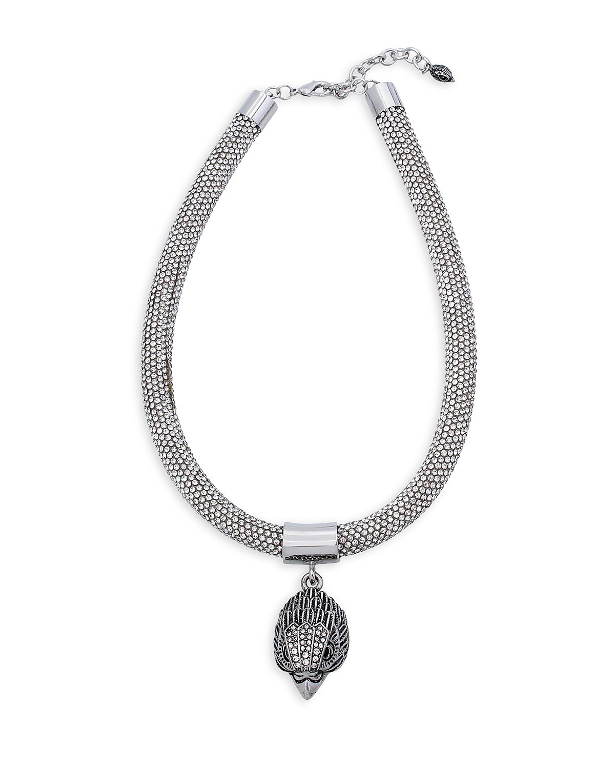 Kurt Geiger London Shimmer Mesh Rope Eagle Collar Necklace