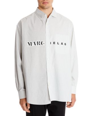 MM6 Maison Margiela Striped Poplin Shirt | Bloomingdale's