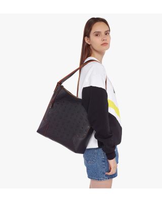 Klara Monogram Embossed Leather Hobo