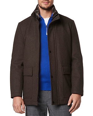 Andrew Marc Brooks Car Coat In Hickory