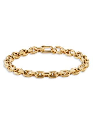 David Yurman Men's Deco Chain Link Bracelet in 18K Yellow Gold