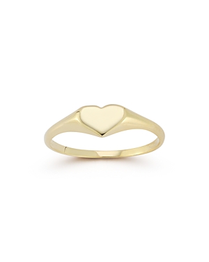 Moon & Meadow 14k Yellow Gold Heart Signet Ring - 100% Exclusive