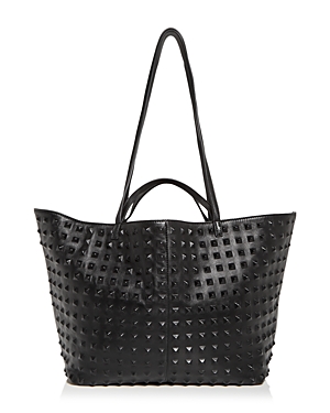 ALLSAINTS HANNAH STUDDED LEATHER TOTE