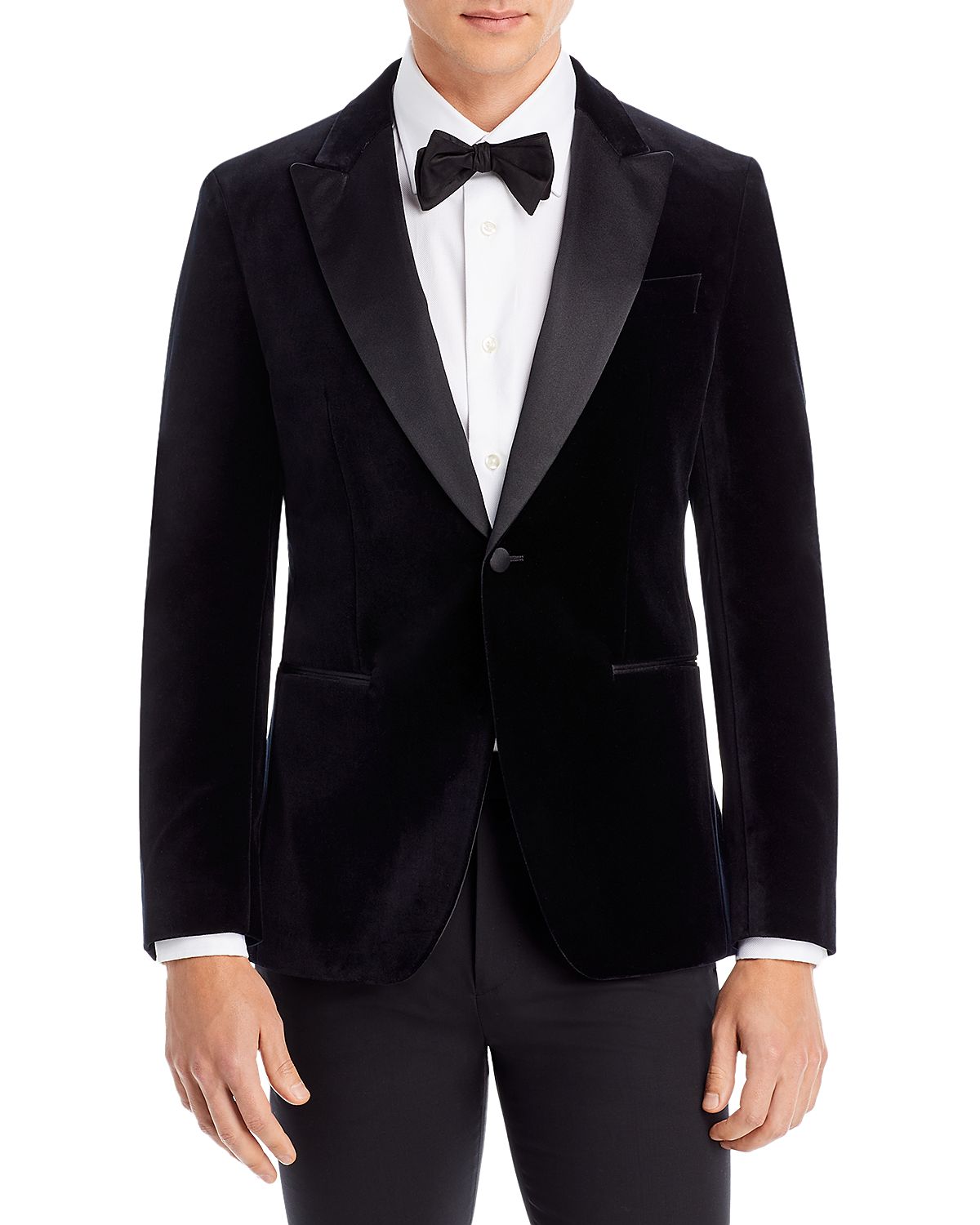 Boss Velvet Satin Peak Slim Fit Dinner Jacket