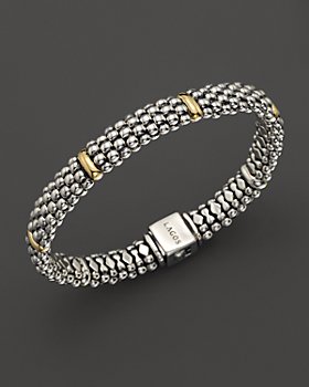 LAGOS - Lagos 18K Green Gold and Sterling Silver Rope Bracelet