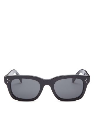 Bold 3 Dots Rectangular Sunglasses, 51mm