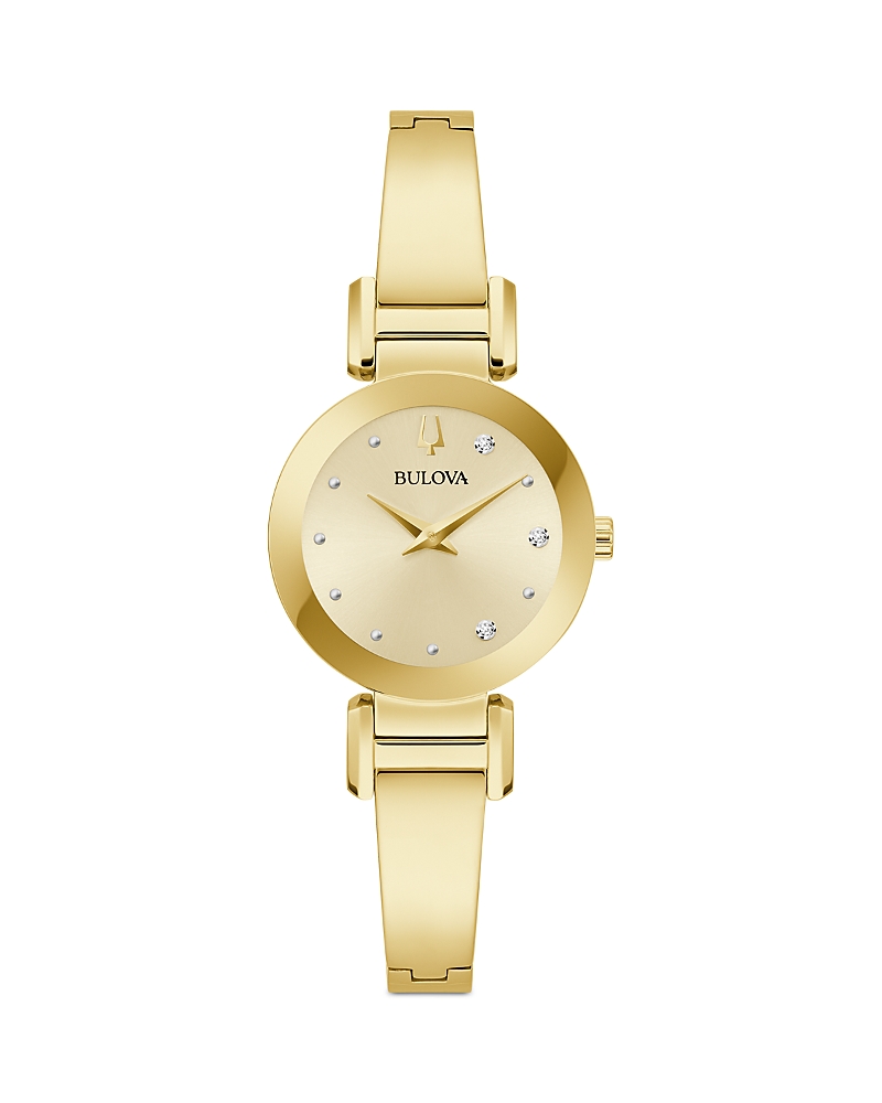 Bulova Marc Anthony Modern Diamond Bangle Watch, 26mm In Gold