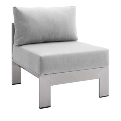 Modway Shore Sunbrella Fabric Aluminum Outdoor Patio Armless Chair