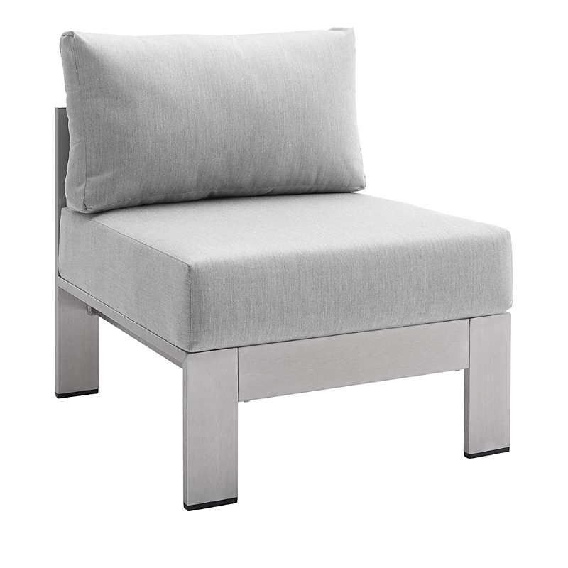 Modway Shore Sunbrella Fabric Aluminum Outdoor Patio Armless Chair