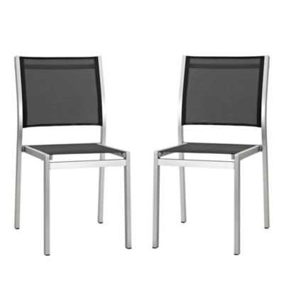 Modway Shore Outdoor Patio Aluminum Side Chair, Set of 2