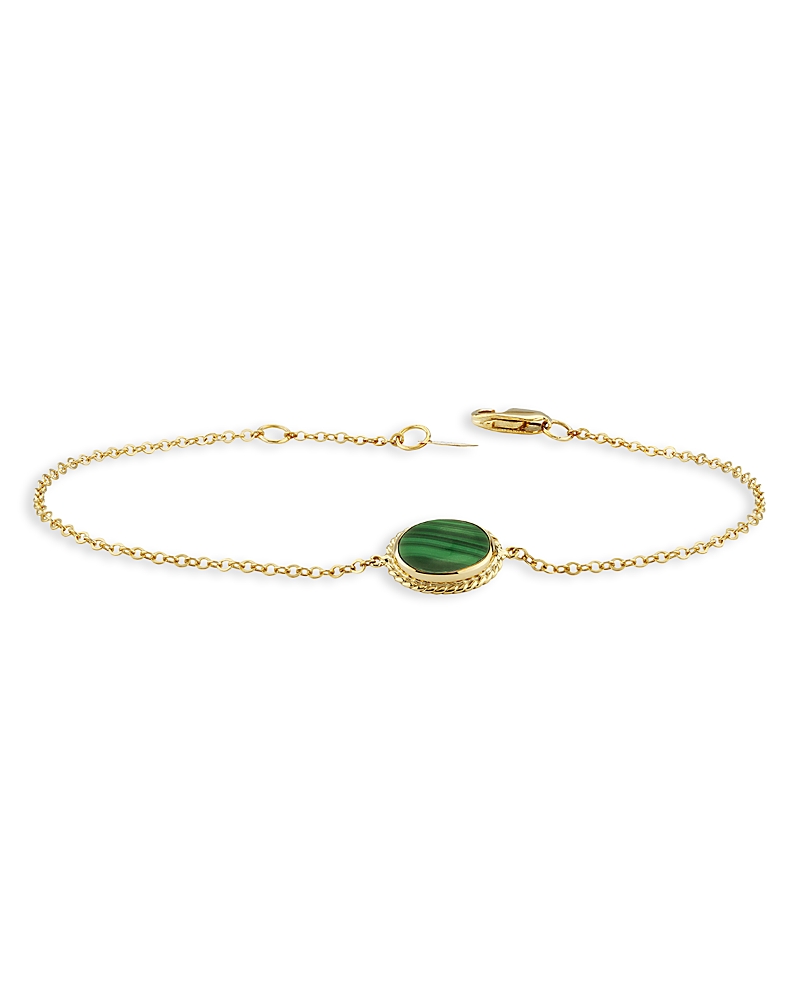 Bloomingdale's Malachite Bracelet In 14k Yellow Gold - Exclusive In Green/gold