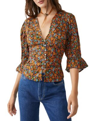 Free People - I Found You Floral Print Blouse