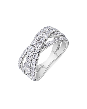 Bloomingdale's Diamond Criss-Cross Ring in 14K White Gold, 1.50 ct. t.w. - 100% Exclusive