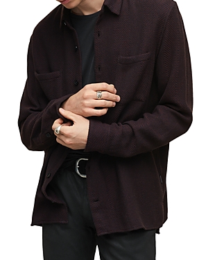 John Varvatos Cole Cotton Herringbone Regular Fit Button Down Shirt