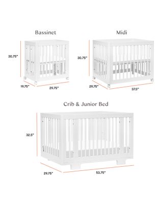 Yuzu 8 in 1 Convertible Crib with All Stages Conversion Kits
