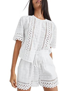 VERONICA BEARD ABITA EYELET TOP