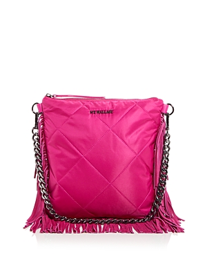 Mz Wallace Quilted Flat Fringe Crossbody
