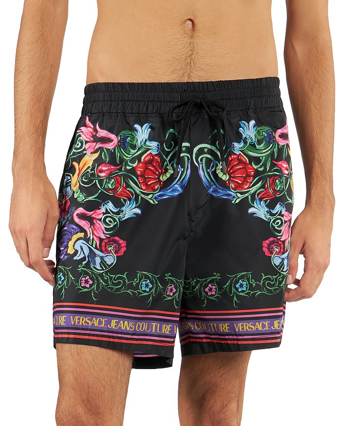 Versace Jeans Couture - Baroque Garden Print Shorts