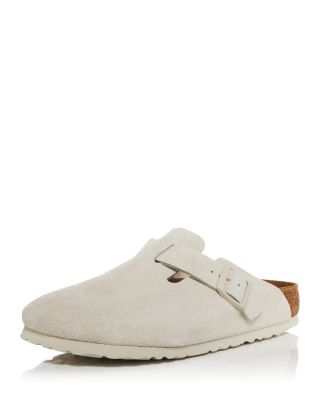 Birkenstock Women's Boston Buckled Slip On Clogs In Antique White | ModeSens