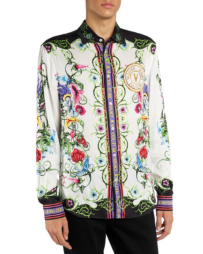 rygte skranke Pasture Versace Jeans Couture Garden Baroque Print Shirt | Bloomingdale's