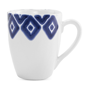 Shop Vietri Santorini Diamond Mug In Blue