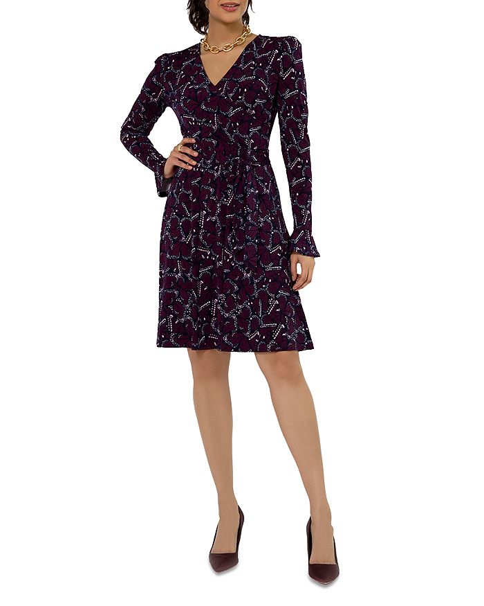 Leota Women's Francesca V Neck Midi Dress
