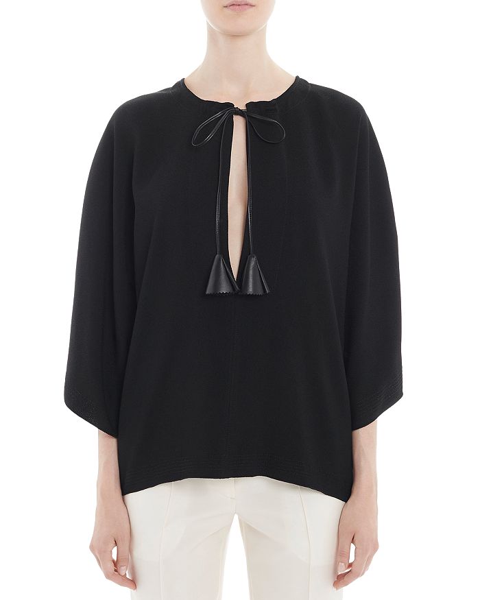 Lanvin Dolman Keyhole Tassel Top Bloomingdale's