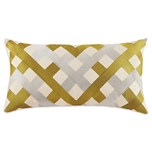 Trina Turk Oceanside Embroidered Pillow In Gold