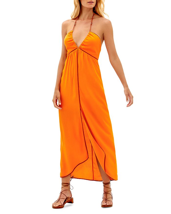 ViX Solid Melanie Halter Cover Up Dress | Bloomingdale's