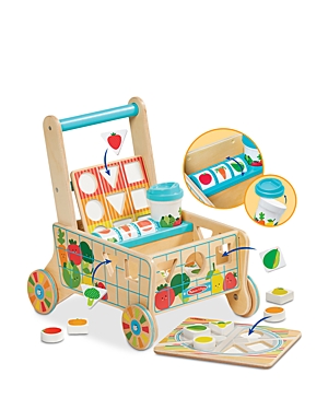Melissa & Doug Wooden Shape Sorting Grocery Cart - Ages 2+