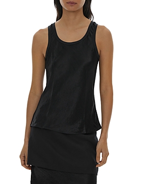 Helmut Lang Black Scoop Neck Tank Top In Black