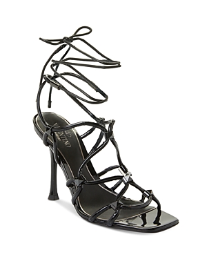 Valentino Garavani Women's Rockstud Gladiator High Heel Sandals In Black