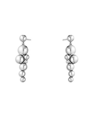 Georg Jensen - Sterling Silver Moonlight Grapes Ball Cluster Drop Earrings