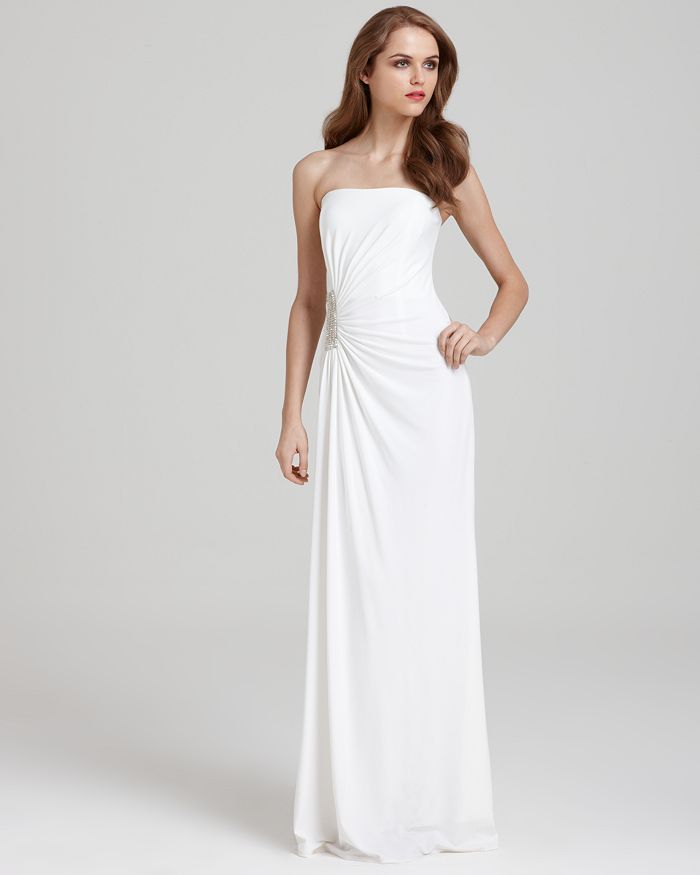 Laundry by Shelli Segal Gown -Beaded Draped Gown | Bloomingdale's