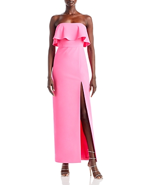 Aidan Mattox Strapless Popover Column Gown In Neon Pink | ModeSens Aidan Mattox Strapless Popover Column Gown In Neon Pink | ModeSens