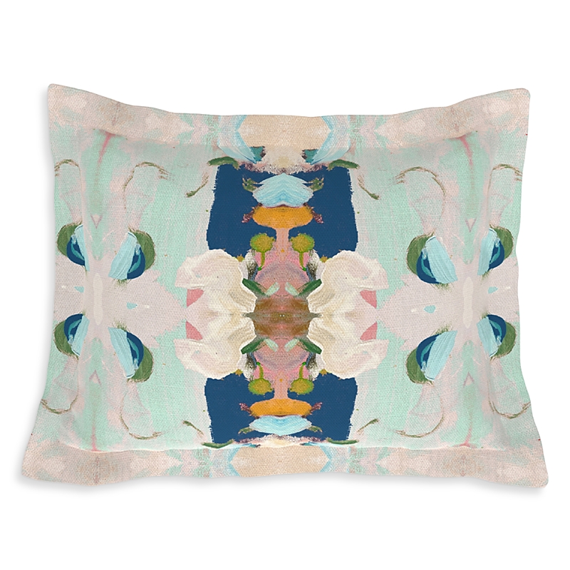 Laura Park Designs Monet's Garden Navy Standard Sham In Navy