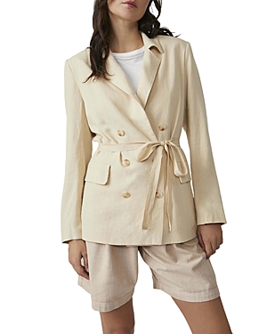 FREE PEOPLE OLIVIA DOUBLE BREASTED BELTED BLAZER