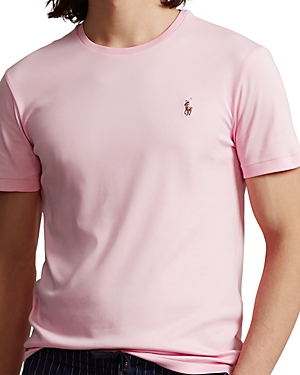 Polo Ralph Lauren Cotton Embroidered Logo Tee In Carmel Pink