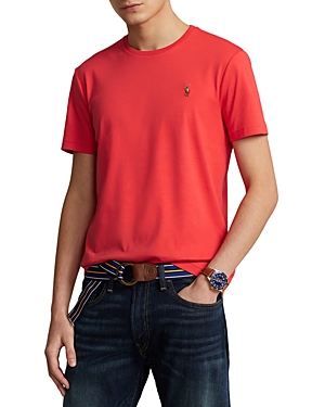 Polo Ralph Lauren Cotton Embroidered Logo Tee In Red Reef