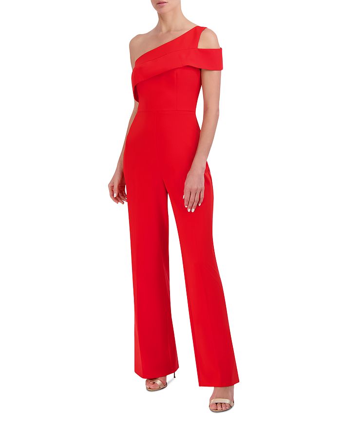 BCBGMAXAZRIA One Shoulder Cutout Jumpsuit Bloomingdale s
