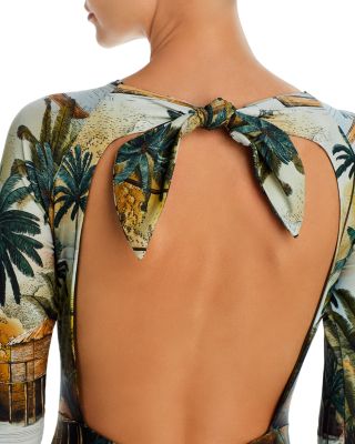 【JOHANNA ORTIZ】el palmar open-back プリント swimsuit Johanna Ortiz El Palmar Printed Rash Guard One Piece